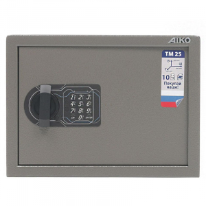 Сейф Aiko TM-25 EL — закрытый, вид спереди.