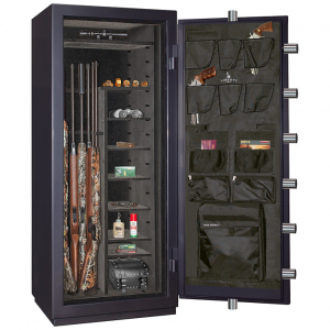 Сейф ElitSafe 3166 EL M Flock Steel — открытый.