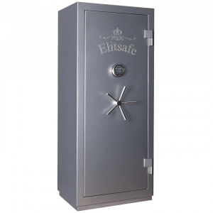 Сейф ElitSafe 3166 EL M Flock Platinum — закрытый.