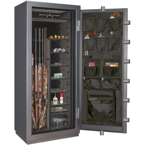 Сейф ElitSafe 3166 BME M Flock Platinum — открытый.