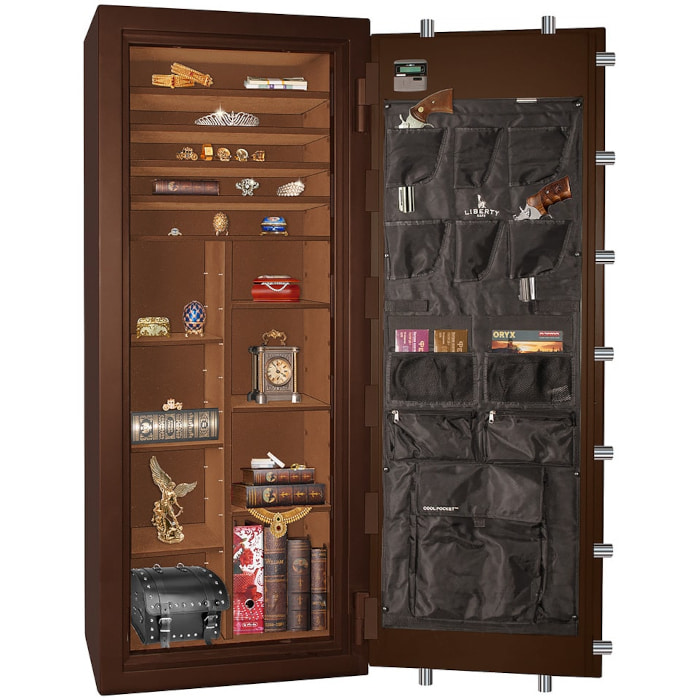 Сейф ElitSafe 56166 EL M Flock Bronze — кабинетный вариант, без ложементов.