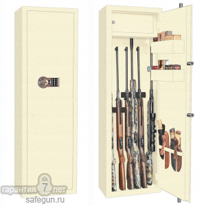 Оружейный сейф Рысь EL (цветовое исполнение №29 — бело-золотистый антик)