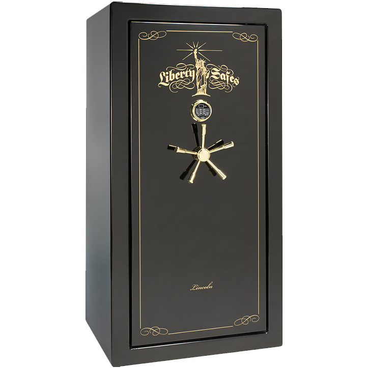 Сейф Liberty Lincoln 25BKG-BR (закрытый). Цвет зеркально-черный.