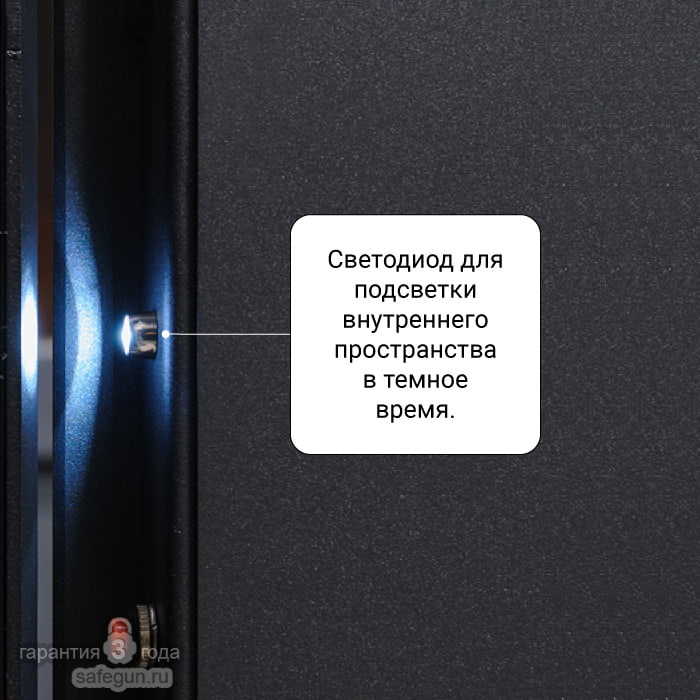 Светодид, срабатывающий при открывании двери.
